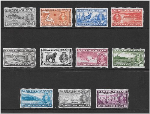 King George VI Newfoundland Stamp Set - 1937 Edition