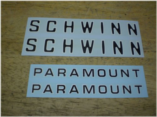 Vintage Schwinn Paramount Decal Set