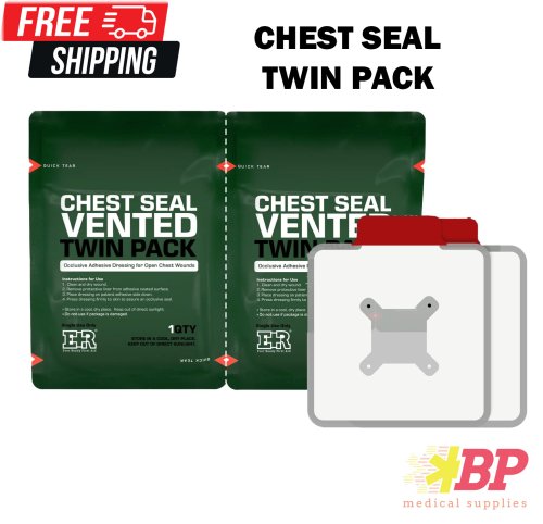 RescueGuard Twin Pack Chest Seals - 6.6 Inches