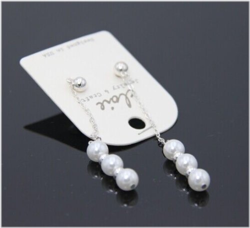 Pearl Elegance Dangle Earrings