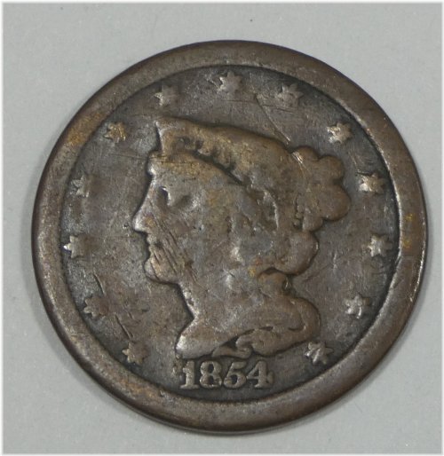 Copper Braided Hair Antique Coin