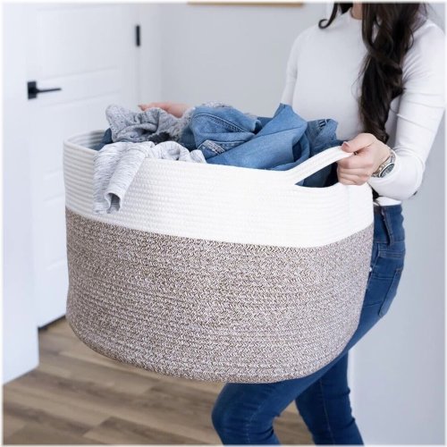 Jumbo Cotton Rope Storage Basket