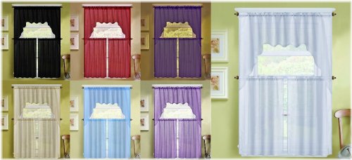 Whimsy Sheer Kitchen Curtain Set