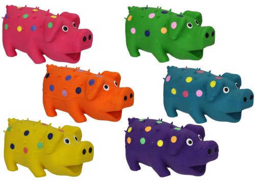 Polka Dot Globlet Pig Chew Toy
