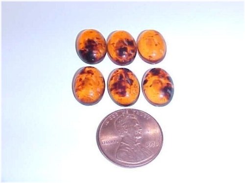 Amber Marble Oval Cabochons