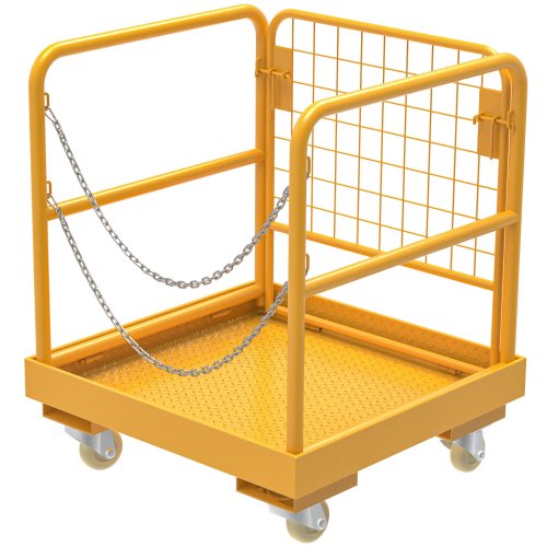 Universal Aerial Work Platform with Safety Cage and Wheels