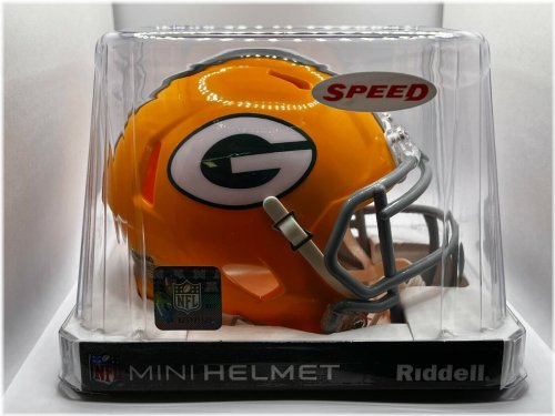 Green Bay Packers Throwback Mini Helmet - Autographed by 1961-79 Team