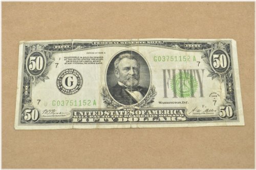 1928 A $50 Fifty Dollar Bill - Chicago Series