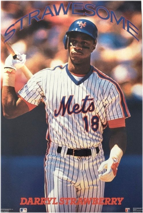 Darryl Strawberry Vintage Sports Poster