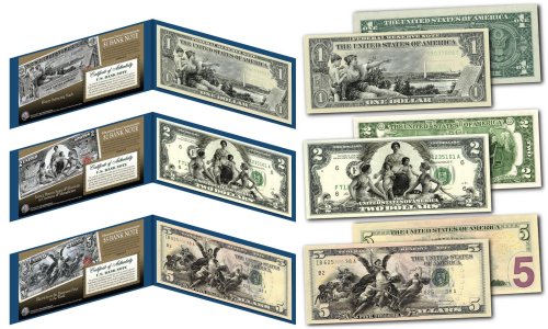 Neoclassical Legal Tender Bills Set - 1890's Educational Series