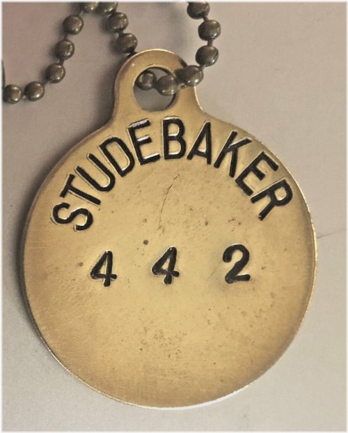 Studebaker Brass Factory Tag