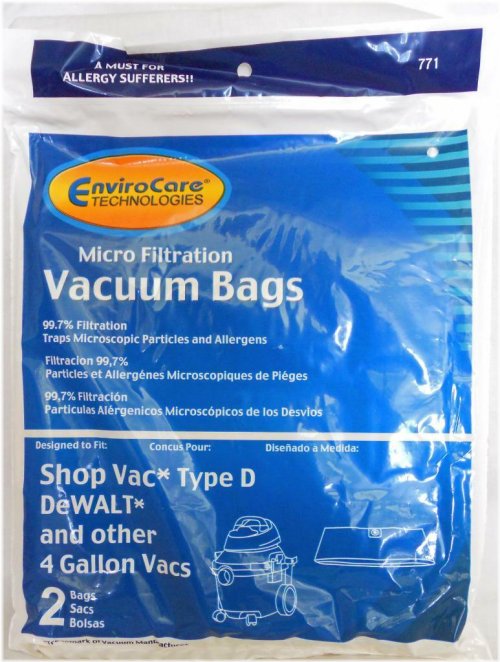 Efficient Dust Collection Bags for Small Vacuums - 2 Pack