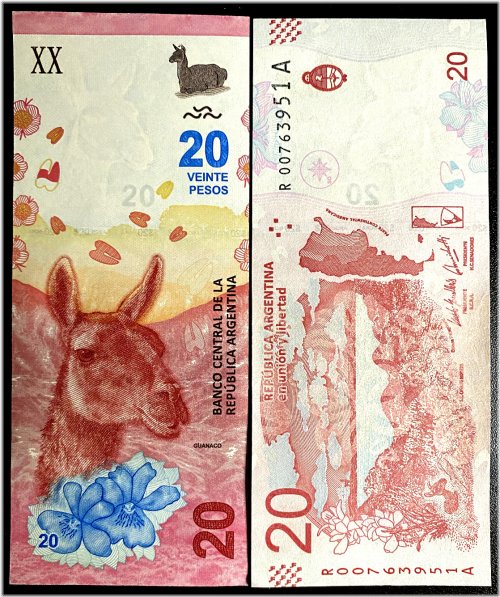 Argentinian 20 Pesos 2017 P-361a Banknote