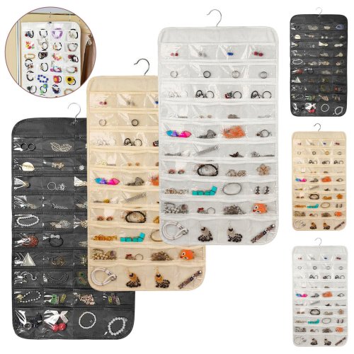 Pocketed Earring and Jewelry Hanging Organizer