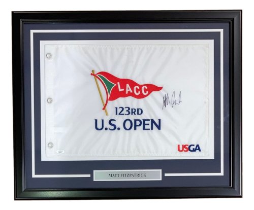 Fitzpatrick's US Open Signed Golf Flag