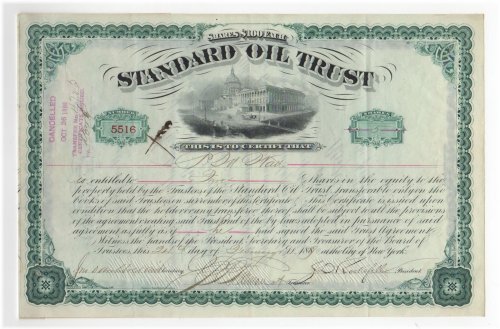 Rockefeller-Archbold Oil Trust Bond (1890)