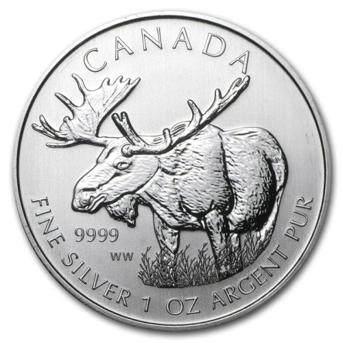 Canadian Wildlife Silver Coin - Moose