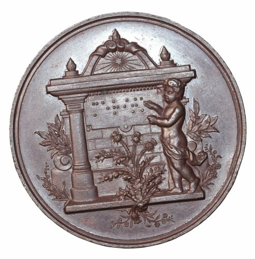 Germany 1888 Teachers Of The Blind Congress Bronze Commemorative