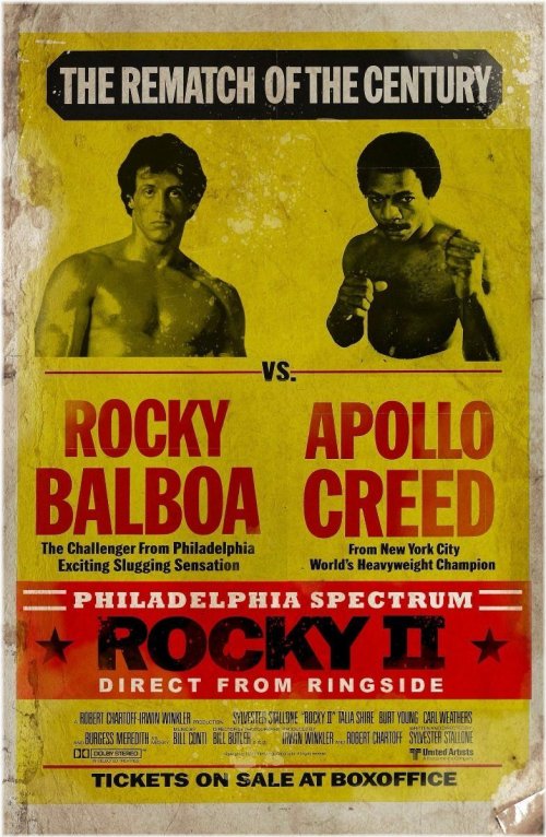 Legendary Boxing Showdown Poster: Rocky vs Apollo