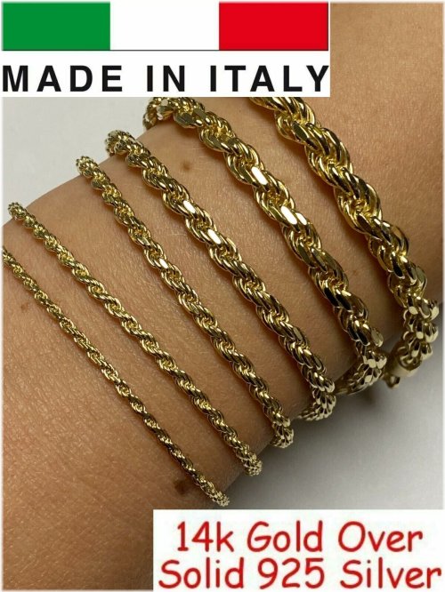 Golden Rope Chain Jewelry for Men and Women