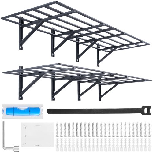 Double Duty Garage Wall Shelves Set