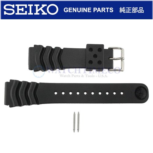 Black Rubber Strap for Seiko Diver Watch (22mm)