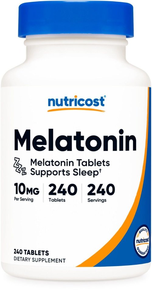 Melatonin Plus 10mg - Non-GMO, Gluten-Free Tablets (240 count)