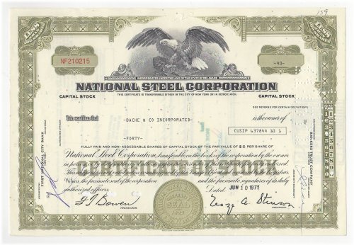 Steel Legacy Certificate