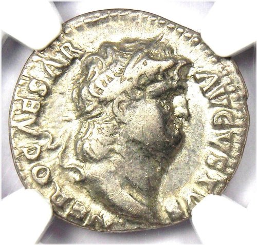Nero AR Denarius - 54-68 AD - NGC Choice VF - 5/5 Strike