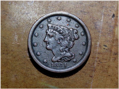 1851 Braided Hair Half Cent - Stunning Collectible Piece