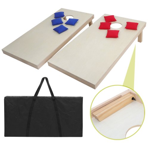 Wooden Bean Bag Toss Game with Portable Carrying Bag