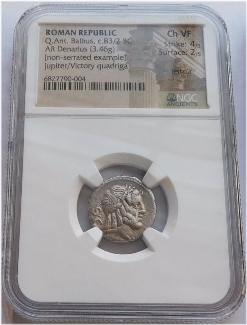 Q. Antonius Balbus Denarius c.83/2 BC