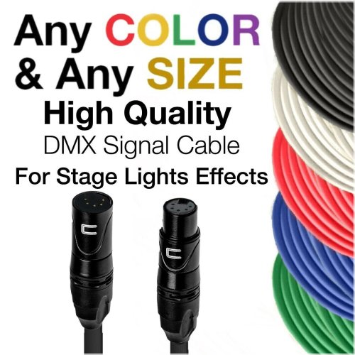 ChromaLink DMX Data Cable - High-Quality XLR Male to Female Patch Cord for Stage Lighting