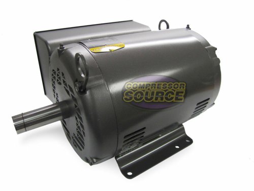 Baldor Compressor Motor - 10 HP, Single Phase, 1725 RPM, 215T Frame, 230 Volt