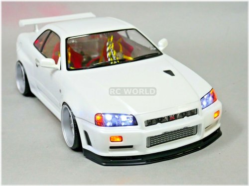 Nissan Skyline R34 1/10 Scale White Finished Body Shell