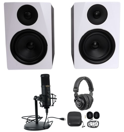 Studio Essentials Package with Monitors, Mic, and Headphones