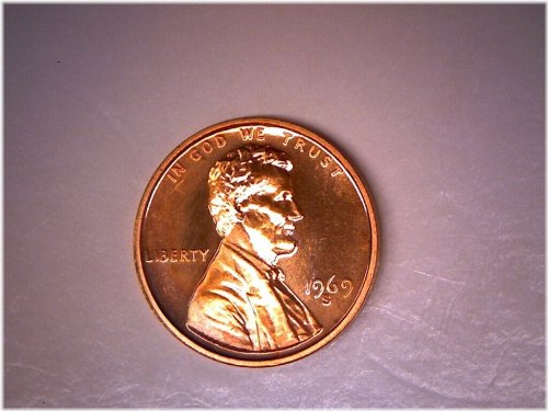 1969 S Proof Lincoln Memorial Cent Penny