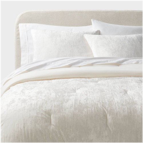 Luxe Distressed Crinkle Velvet Comforter Set