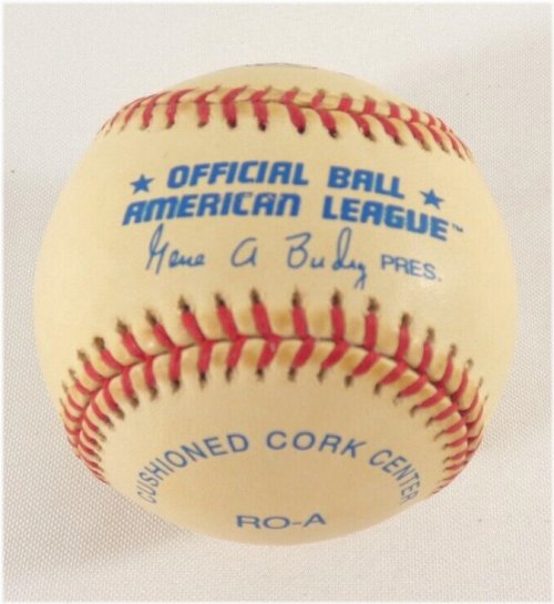 Heritage Game-Used Baseball from Gene Budig Era