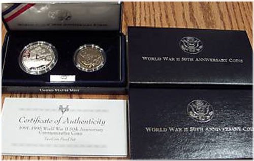 WWII Commemorative Silver Set