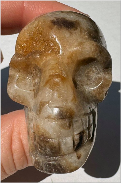 Ocean Jasper Druzy Vug Skull