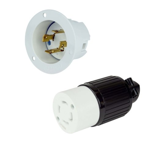 Locking Power Connection Set - 30A 125/250V UL Listed Pair for Generator