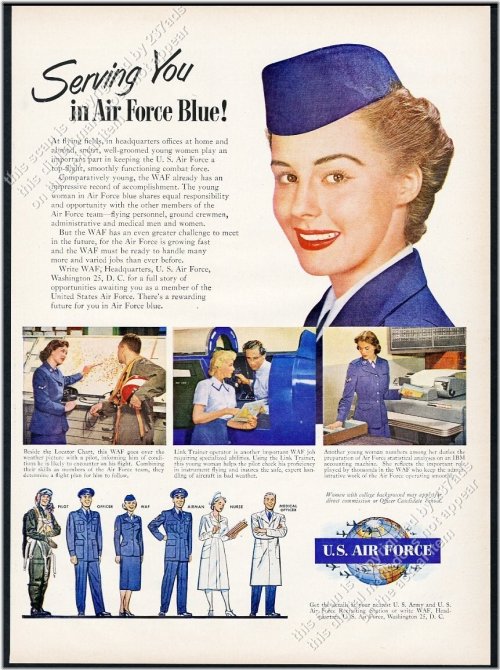 Vintage USAF Women Recruitment Print Ad