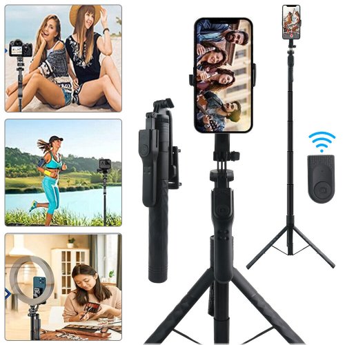 Extendable Selfie Stand with Phone Holder and Tripod