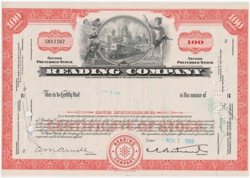 Sunset Express Stock Certificate