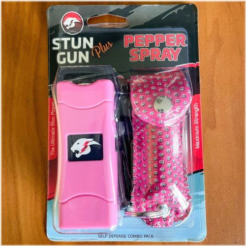 Rechargeable Self-Defense Kit with Stun Gun, Pepper Spray, and LED Light