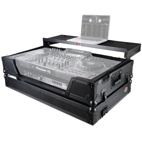 Road-Ready Black Case with Laptop Shelf for Pioneer DJ XDJ-XZ