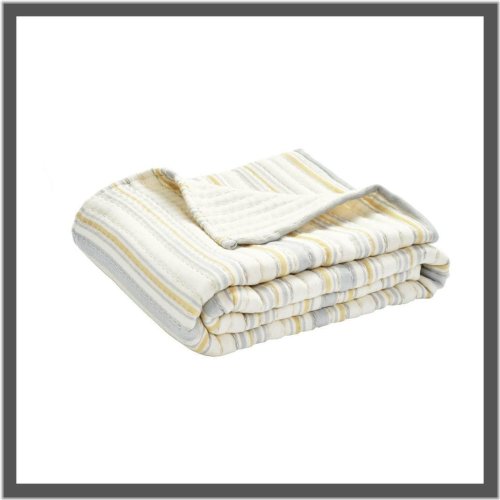 Solange Stripe Stitched Cotton Throw
