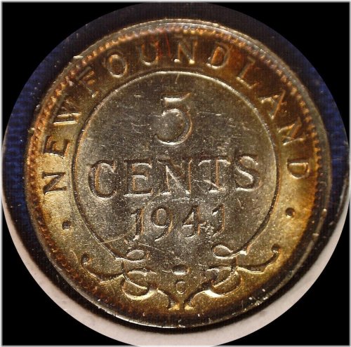 Newfoundland 1941-C 5 Cent Silver Coin #0362 - High Grade