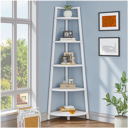 Rustic Corner Tiered Bookshelf Stand